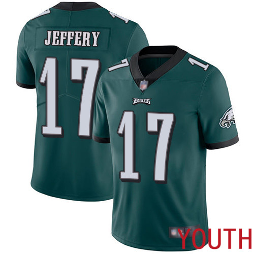 Youth Philadelphia Eagles #17 Alshon Jeffery Midnight Green Team Color Vapor Untouchable NFL Jersey Limited2